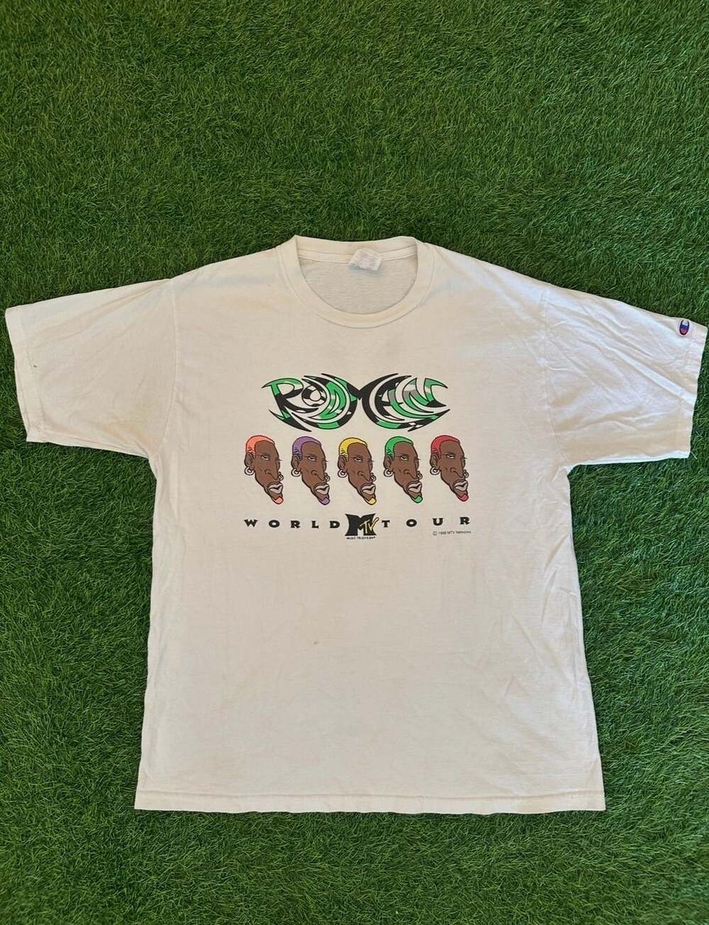 Champion Dennis Rodman Mtv World Tour Size L Vintage